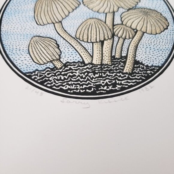 Larry Kissick Pair of Mushroom Numbered Prints Canadian Artist Signed 1982 - Picture 6 of 6
